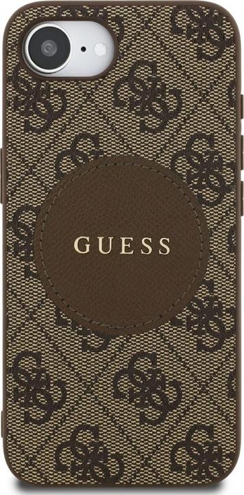 Produktbild Guess - 4G Circle Classic Logo MagSafe (GUHMPSE4P4PGRSGW) - iPhone 16e - Brown (Apple iPhone 16e)