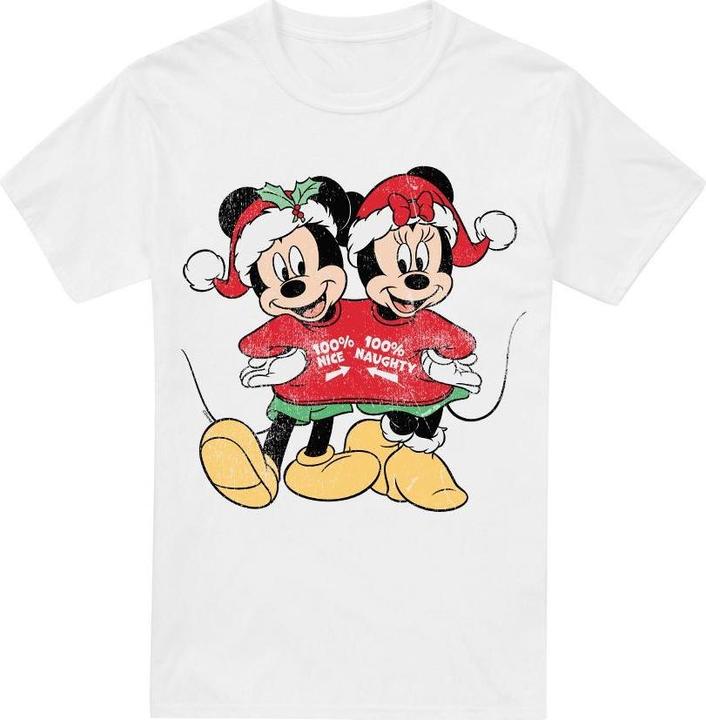 Actual product image Disney Mens Mickey & Minnie Mouse Christmas Sweater T-Shirt (XXL)