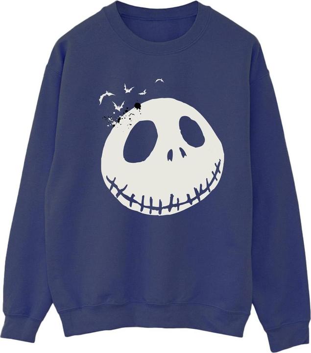 Actual product image The Nightmare Before Christmas Womens/Ladies Jack Skellington Face Sweatshirt (5XL)