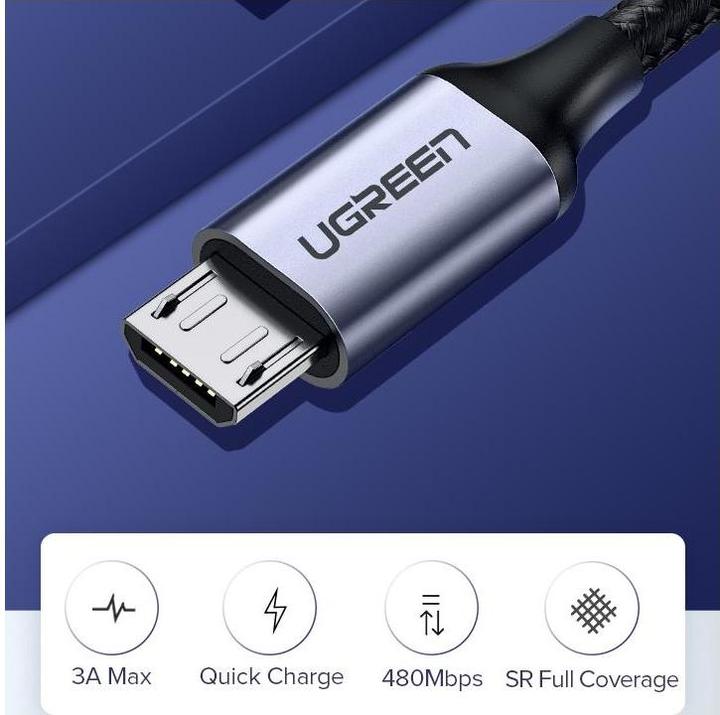 Productafbeelding Ugreen Micro USB naar USB-A 2.0 kabel (2 m, USB 3.0)