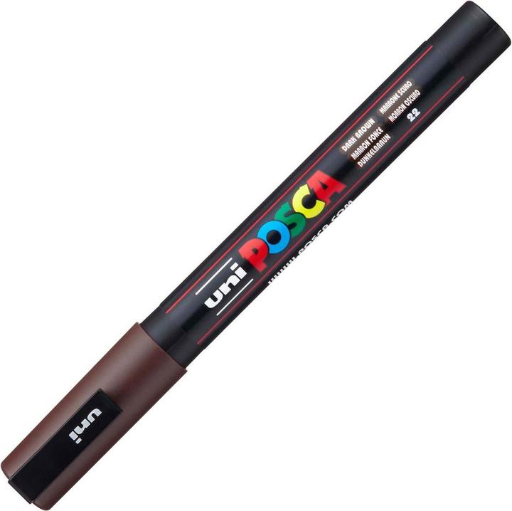Actual product image Posca Marker PC-3M round tip (Brown, 1.30 mm, 1 x)