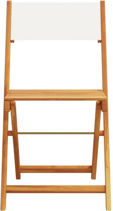 Actual product image VidaXL Bistro chairs 2 pcs. Acacia & fabric