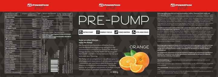 Produktbild PowerFood One Pre-Pump (Orange, 1 Stk., 600 g)