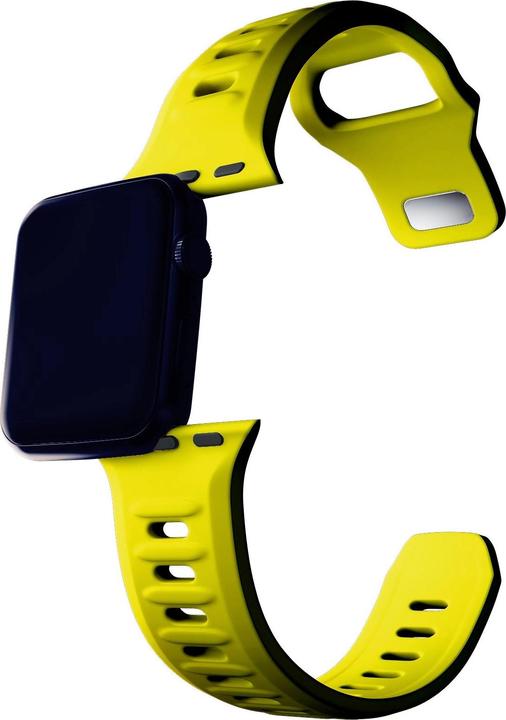 Produktbild 3MK Silicone Watch Strap żółty/yellow dla Apple Watch 42/44/45/49mm (Edelstahl, Silicone, 3, 4, 9, Ultra)