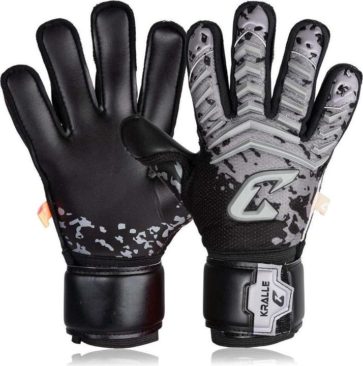 Produktbild Catch & Keep Fussballhandschuhe Kralle Splash Gr. 4 Grau Torwart Keeper Goalie Handschuhe (4)