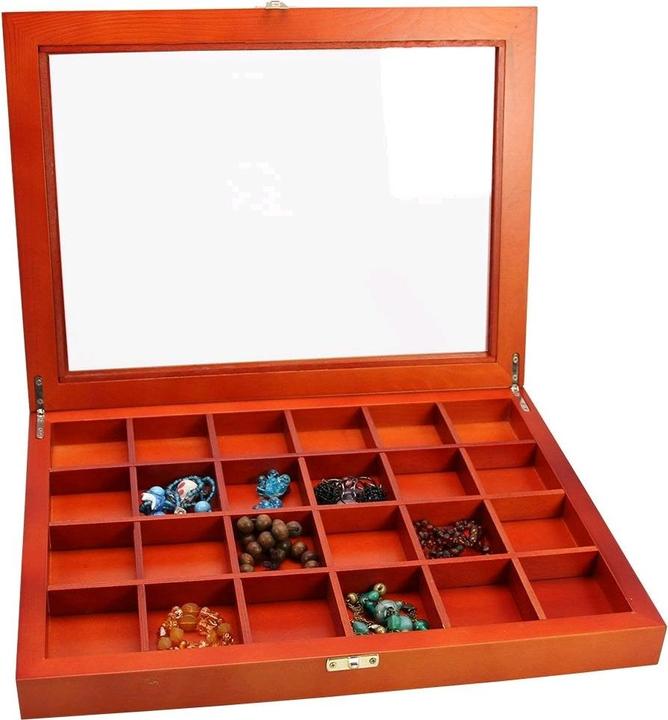 Produktbild Safe Vitrine aus Holz mit 24 Fächern.5308