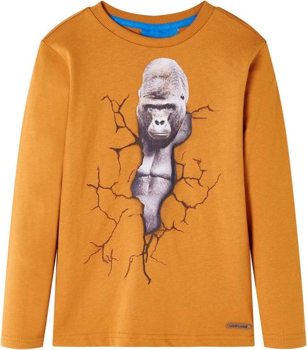 Produktbild VidaXL Kinder-Langarmshirt Dunkelocker 128,Material: 100 (128)