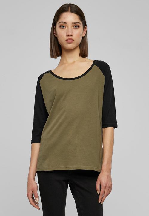 Immagine prodotto Urban Classics Tee Raglan 3/4 da donna a contrasto (L)