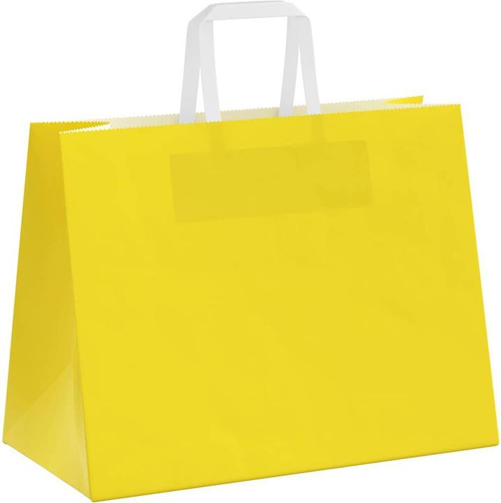 Image du produit VidaXL Sacs en papier kraft 50 pcs. avec anse jaune 32x17x25 cm Sac en papier (Pochette cadeau, 50 x)