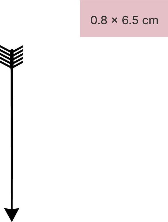 Actual product image minink Temporary tattoo - Simple arrow