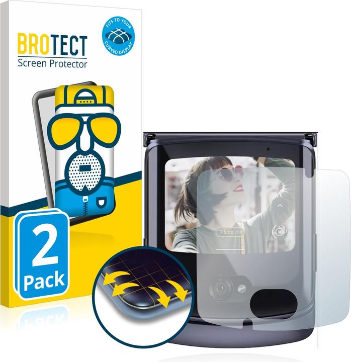 Actual product image BROTECT Full-Cover Protector Matte (2 Piece, Motorola Razr (2020))