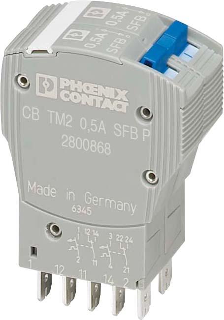 Actual product image Phoenix Contact Circuit breaker thermal 250 V/AC 10 A CB TM2 10A SFB P 1 pc.
