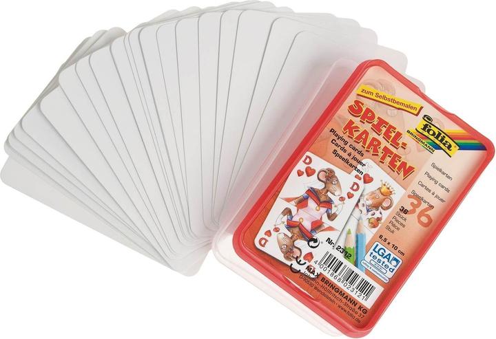 Produktbild Folia Blanko-Spielkarten, 65 x 100 mm, 36 Karten, weiá (36 x)
