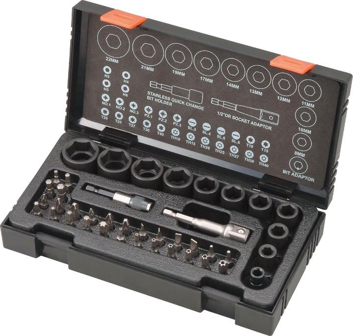 Produktbild Hikoki 45-piece impact head and screwdriver bit set HITACHI (PH-, Flach- und Sechskant-Bits, PZ-, Torx-Bits)