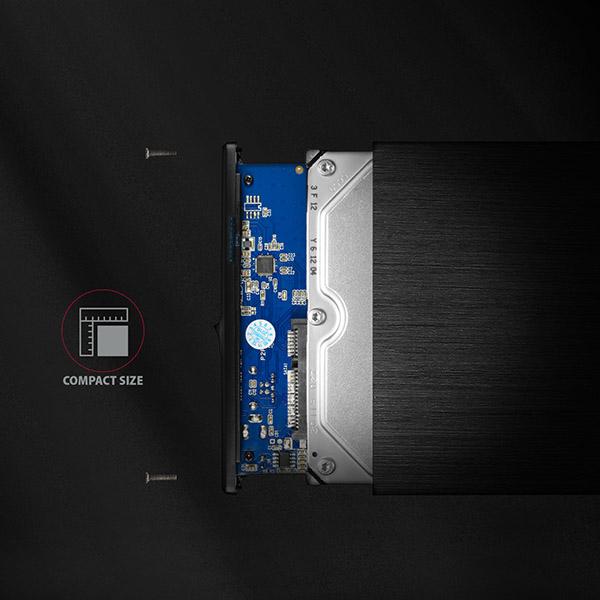 Image du produit Axagon EE35-XA3 - Boîtier pour disque dur - 3.5 pouces - SATA - Serial ATA II - Serial ATA III - 5 Gb (3.5")