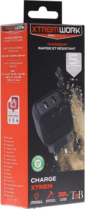 Actual product image T'nB Xtremework power supply 27W 30W, 3A, 2x USB A (30 W)