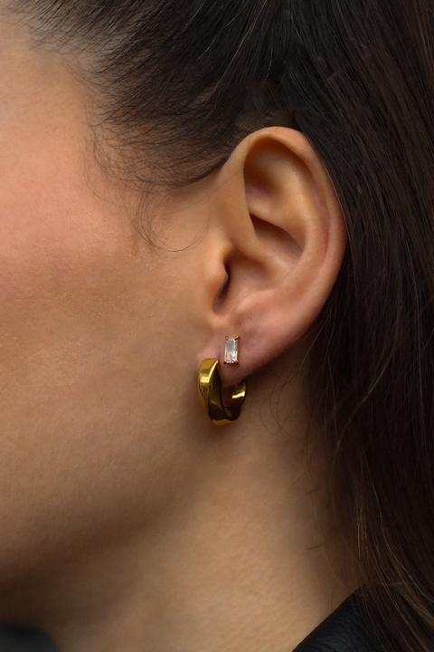 Produktbild Tara Style Celine Hoops - Creolen (waterproof) (18k Edelstahl vergoldet, 100% wasserfest)