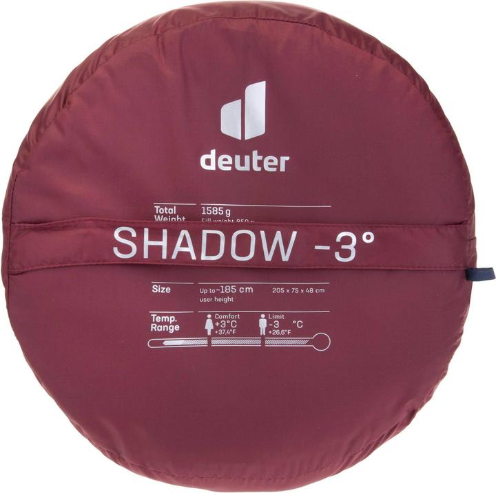 Image du produit Deuter Shadow -3&deg  Sac de couchage momie (Couleur : 5322 maron/navy, fermeture éclair à gauche) (180 cm)