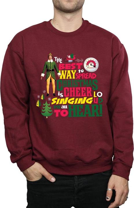 Actual product image Elf Mens Christmas Cheer Sweatshirt (M)