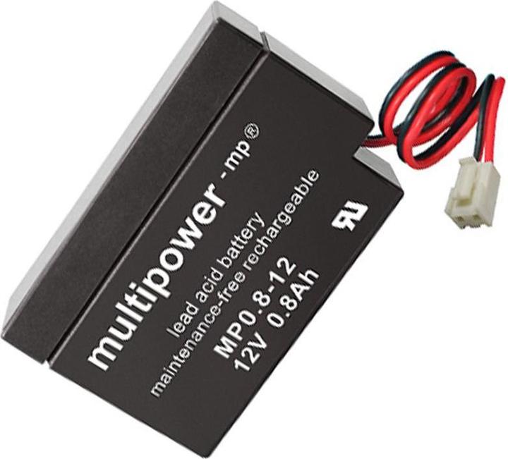 Immagine prodotto Multipower MP0,8-12 Batteria al piombo-acido con connettore JST, MP0,8-12S (12V)