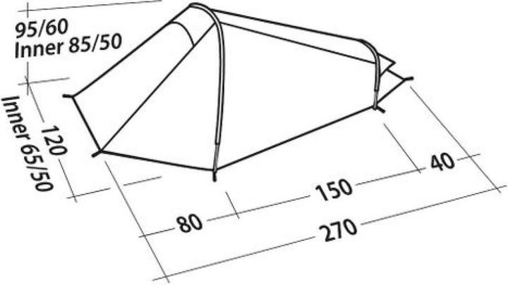 Actual product image Robens Arrow Head 1 (Tunnel tent, 1.80 kg, 1 person)