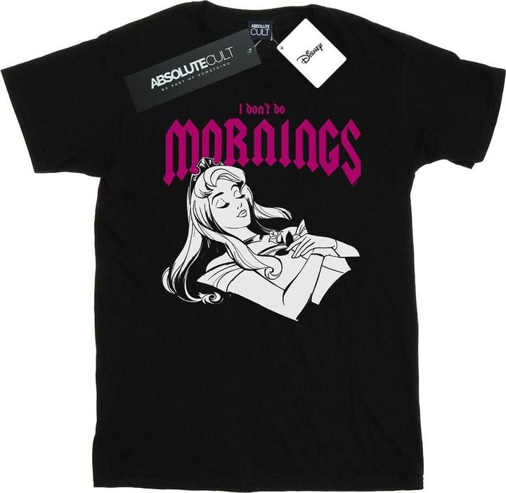 Actual product image Disney Womens/Ladies Sleeping Beauty Don't Do Mornings Cotton Boyfriend T-Shirt (L)