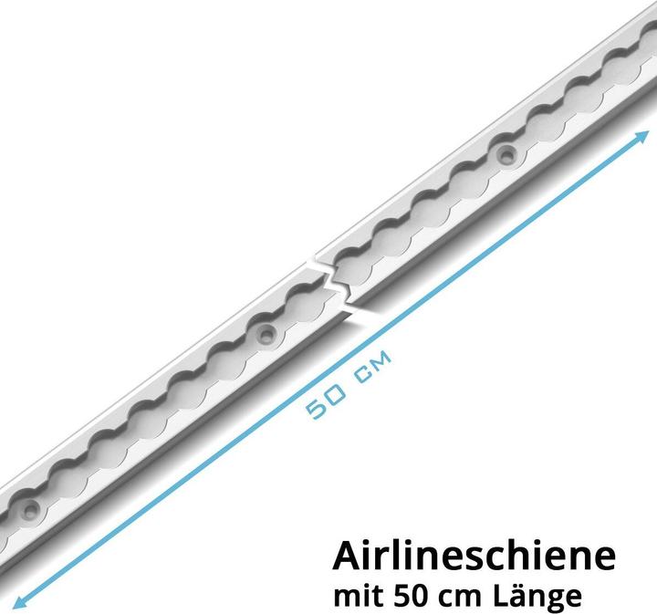 Produktbild Stahlwerk Zurrschienen 2er Set mit Zurrösen 50 cm Airlineschienen aus Aluminium