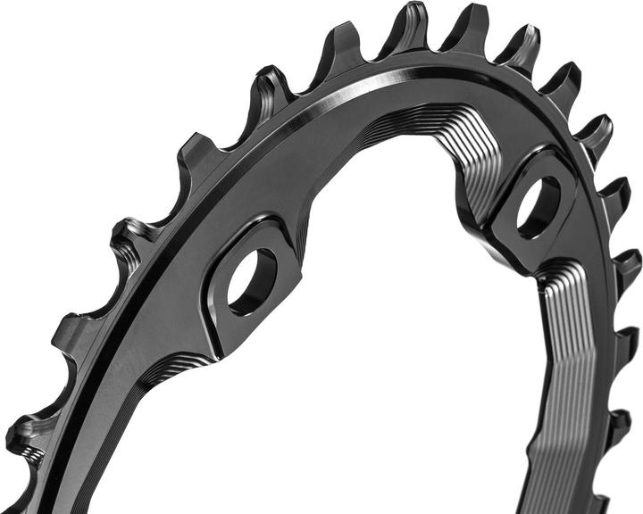 Actual product image AbsoluteBLACK aBLACK MTB OVAL XT M8000/MT700 for SHIMANO chain HG+ 12-speed BLACK only BLACK only (32)