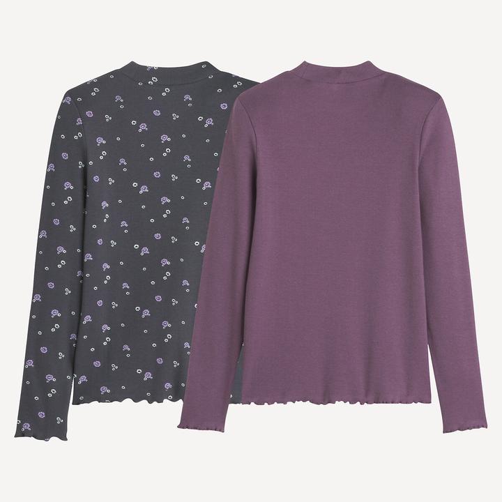 Actual product image La Redoute Collections 2er-Pack gerippte Shirts mit Stehkragen (94)
