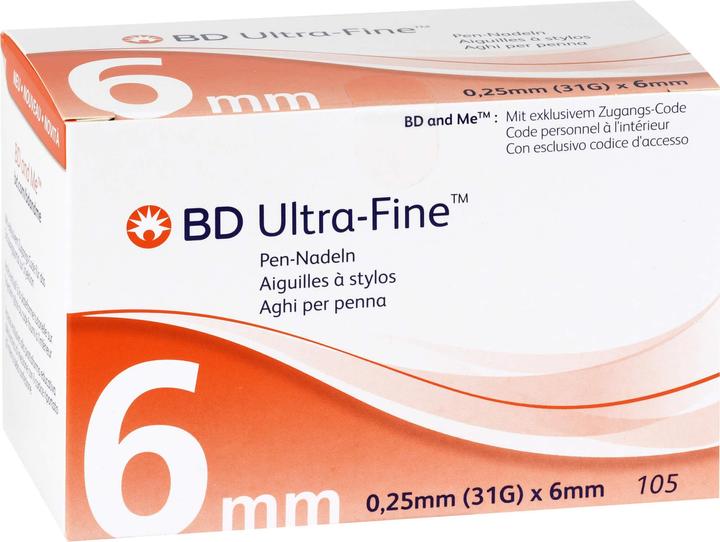 Actual product image BD Ultra Fine 6mm 31g 0.25, 105 pcs KAN