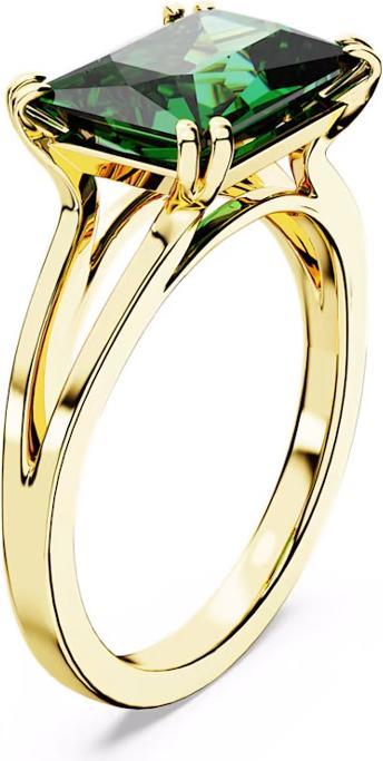 Actual product image Swarovski Matrix Cocktail Ring Rectangle Cut Green Gold (60)