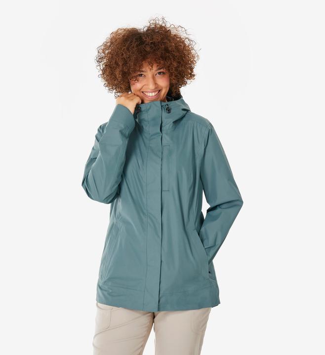 Quechua Wanderjacke Damen wasserdicht - NH500 grün
