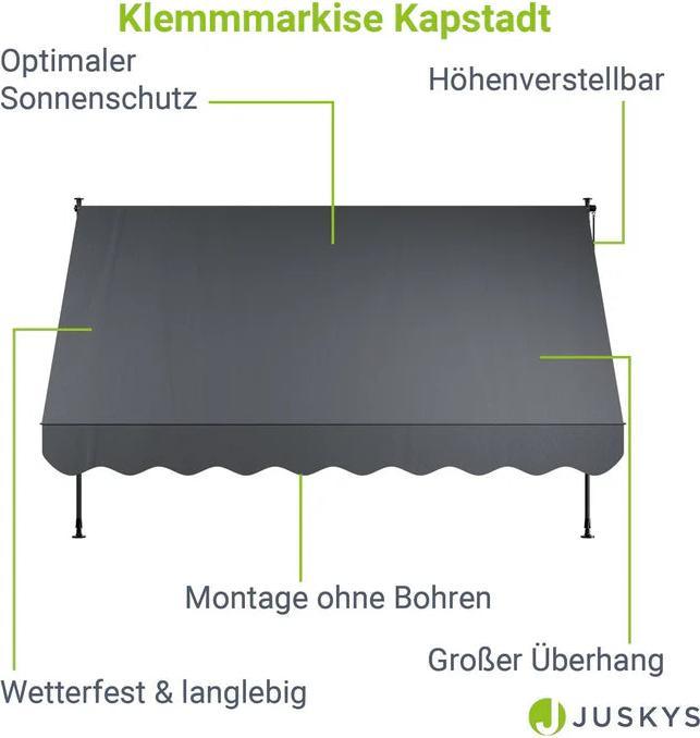 Produktbild Juskys Klemmmarkise Kapstadt (3 m)
