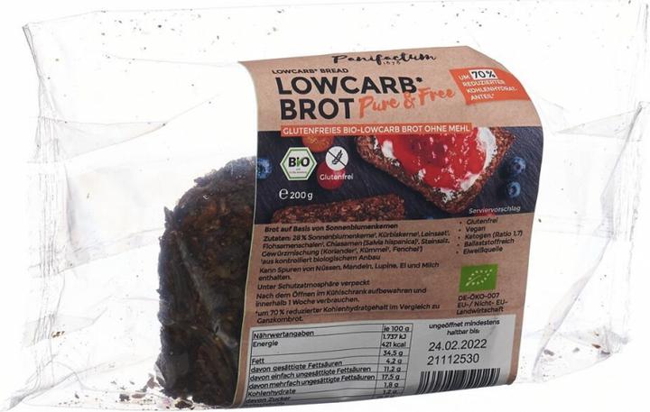 Actual product image Panifactum Lowcarb Bread Pure & Free Organic gluten free (200 g)
