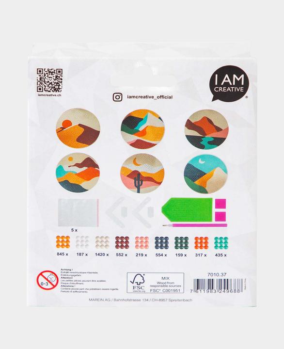 Produktbild I Am Creative Diamond Painting Untersetzer, Landschaft
