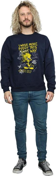 Actual product image Looney Tunes Mens Tweety Pie More Puddy Tats Sweatshirt (L)
