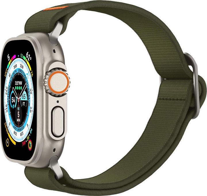 Produktbild Spigen Fit Lite Band für Apple Watch Series 42, 44, 45, 49 mm - khaki (42 mm, 44 mm, 45 mm, 49 mm, Nylon, Fabric, Stainless Steel)