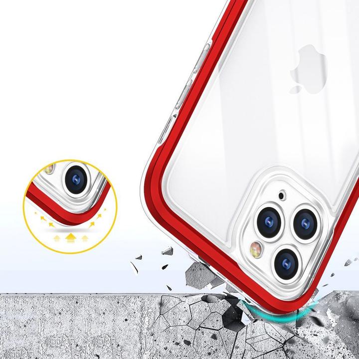 Actual product image Hurtel Clear 3in1 case for iPhone 11 Pro frame cover gel red (Apple iPhone 11 Pro)
