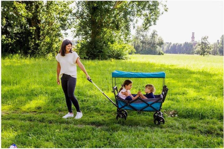 Produktbild Outdoor Active Bollerwagen "Petrol" mit Dach, faltbar