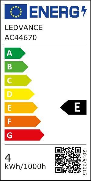 Energie-Label Osram 4099854054211 LED EEK E (A - G) E27 Globeform 4 W = 40 W Warmweiss (Ø x H) (E27, 4 W, 470 lm, 4 x, E)