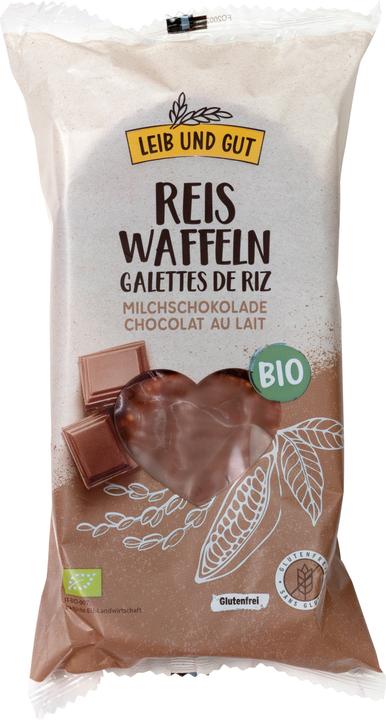 Image du produit Leib und Gut Reiswaffeln mit Milchschokoladen-Überzug BIO 100 g (100 g)