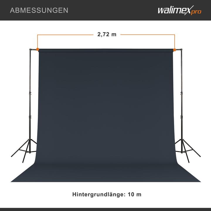 Actual product image Walimex pro Background cardboard 2.72x10m, deep blue (272 cm, 1000 cm)