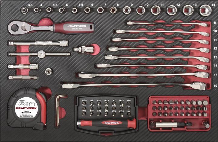 Actual product image Kraftwerk 123-t. Professional aluminium tool case KW+PB (123 pieces)