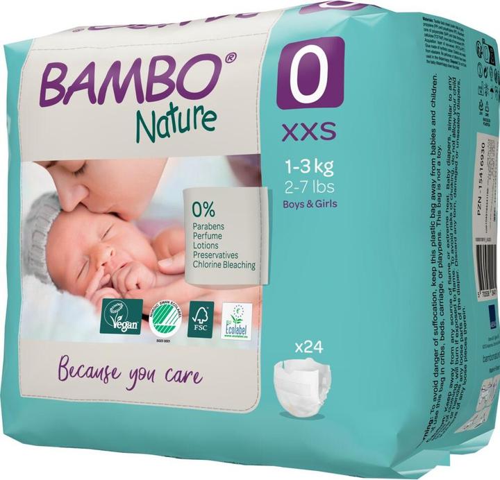Produktbild Abena Bambo Premature 1-3kg (Gr. 0, Tragepack, 24 Stück)
