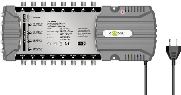 Actual product image Goobay Satellite multi-switch 9 inputs/16 outputs (Multi switch)