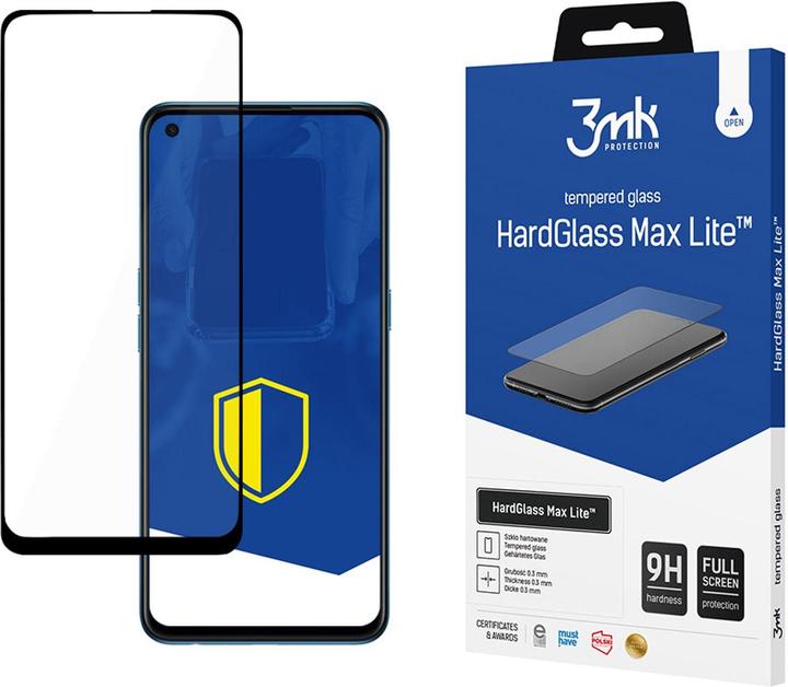 Actual product image 3MK Hardglass Max Lite screen protector (1 Piece, Oppo Reno 5 F, Oppo Reno 5 Pro 5G)