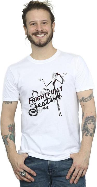 Actual product image Disney Mens The Nightmare Before Christmas Frightfully Festive T-Shirt (XL)