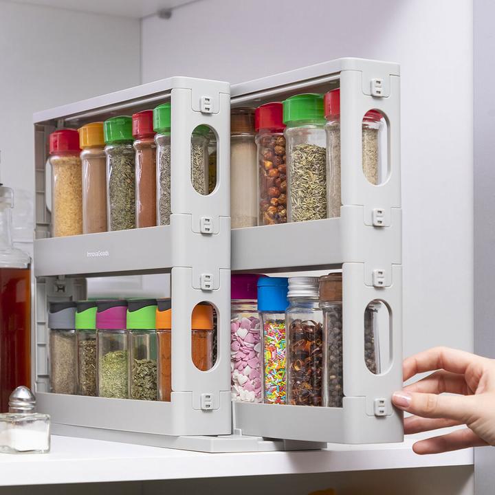 Image du produit InnovaGoods Étagère à épices coulissante et pivotante