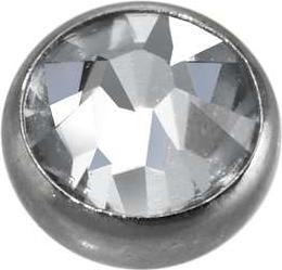 Bijouteria 1.2mm Piercing-Kugel (Kristall, Edelstahl)