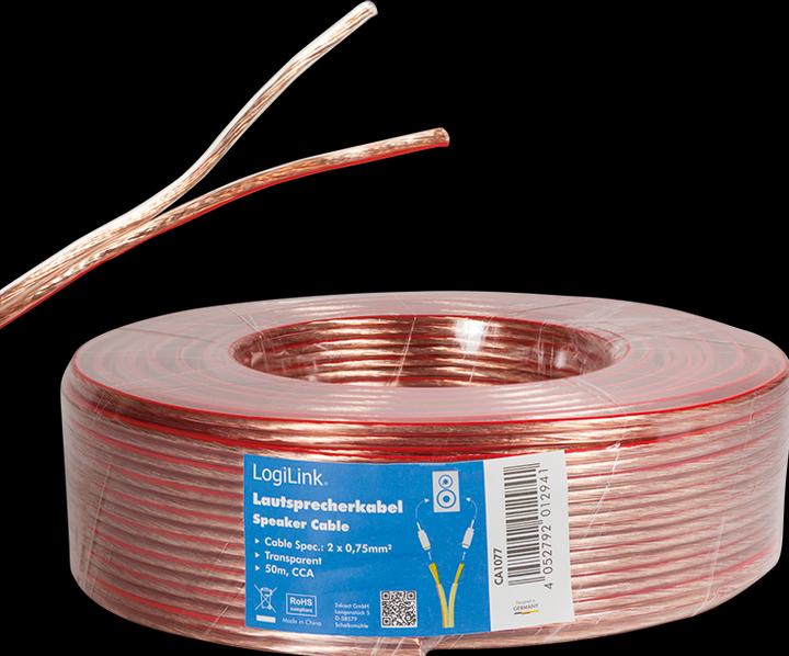 Image du produit LogiLink CA Câble de haut-parleur (50 m, 0.75 mm²² mm)